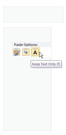 Excel copy to Word Keep Text Only